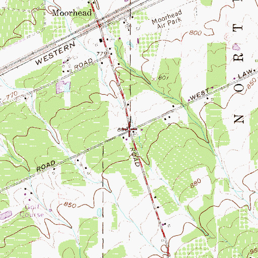 Topographic Map of Arens Corners (historical), PA