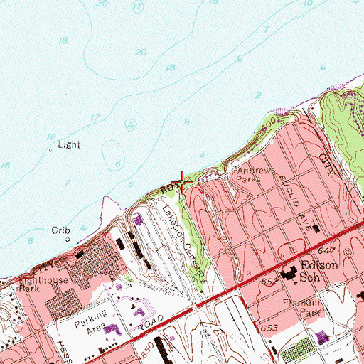Topographic Map of Cranch Park, PA