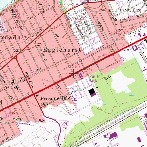 Topographic Map of Plaza 12, PA