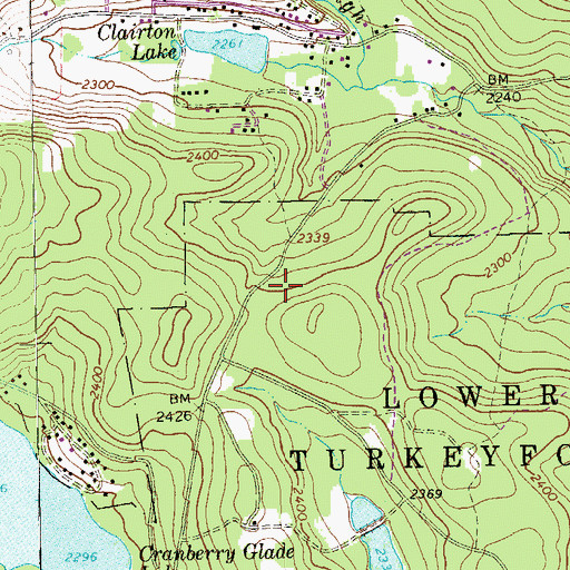 Topographic Map of Harbaugh School (historical), PA