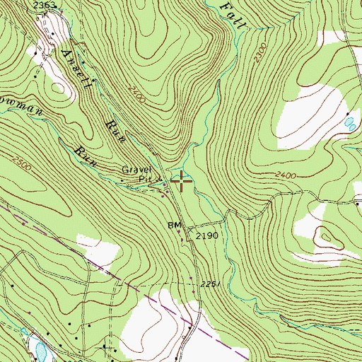 Topographic Map of King School, PA