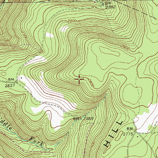 Topographic Map of Hillview Church, PA