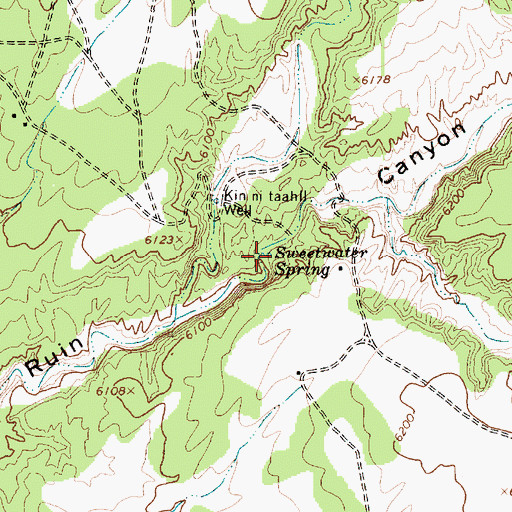 Topographic Map of Sweetwater Spring, AZ