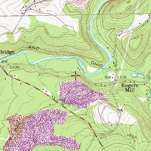 Topographic Map of Camp Wildwood, PA
