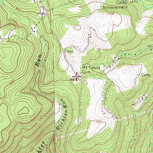 Topographic Map of Windy Gap Church, PA