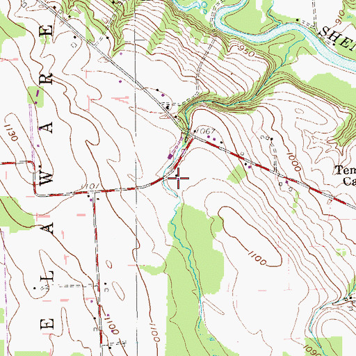 Topographic Map of Deep Hollow School, PA