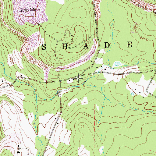 Topographic Map of Breastwork School, PA