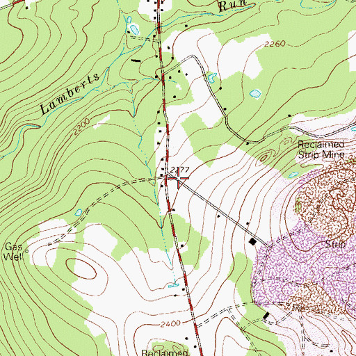 Topographic Map of Mostoller School (historical), PA