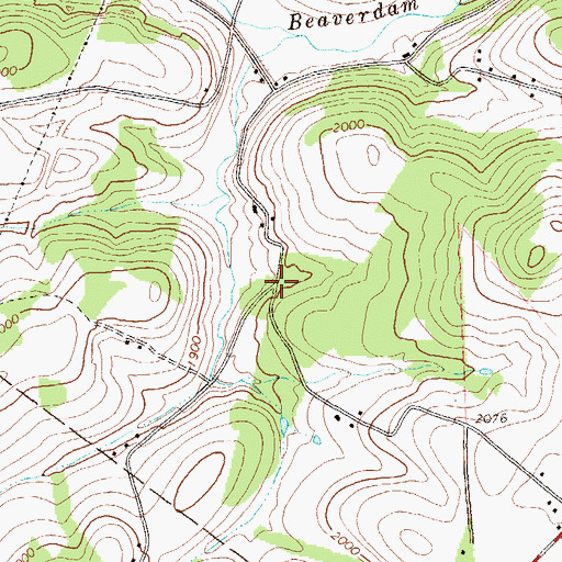 Topographic Map of Pine Grove School, PA