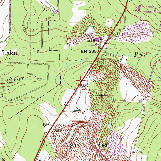 Topographic Map of Miller School (historical), PA