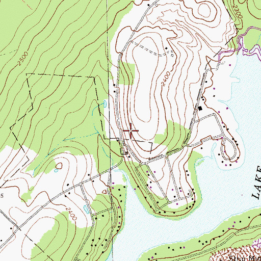 Topographic Map of Dubstardt School (historical), PA