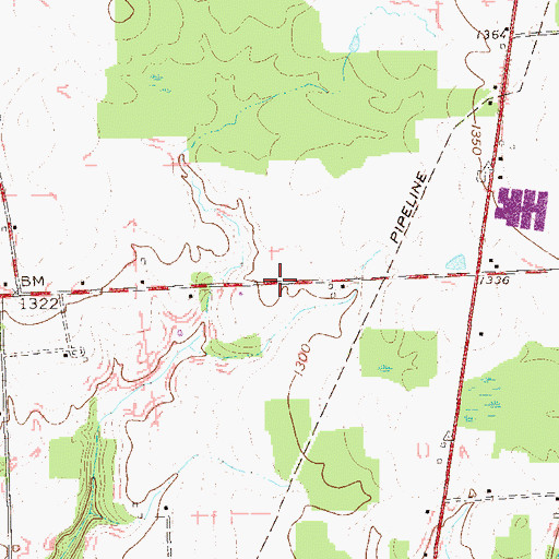 Topographic Map of White School, PA