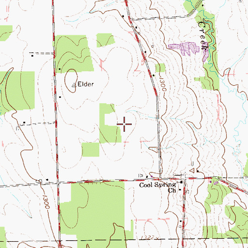 Topographic Map of Godfrey School, PA