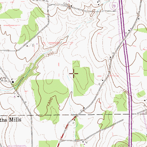 Topographic Map of Zahniser School, PA