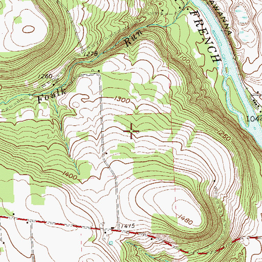 Topographic Map of Pontiac School (historical), PA