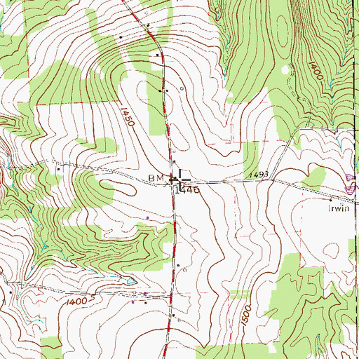 Topographic Map of Blair School, PA