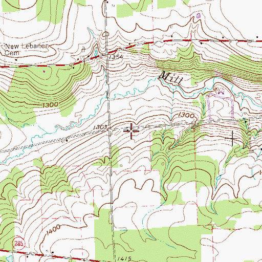 Topographic Map of Crouser School, PA