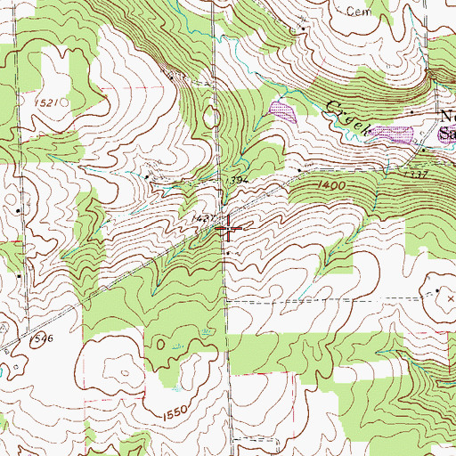 Topographic Map of Glenn School, PA