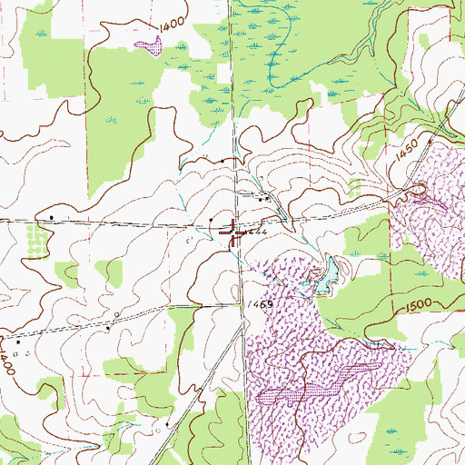 Topographic Map of Urey School, PA