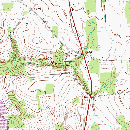 Topographic Map of Kerrtown School (historical), PA