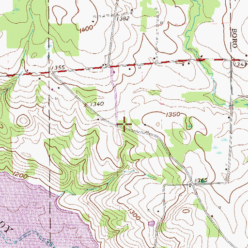 Topographic Map of Montgomery School (historical), PA