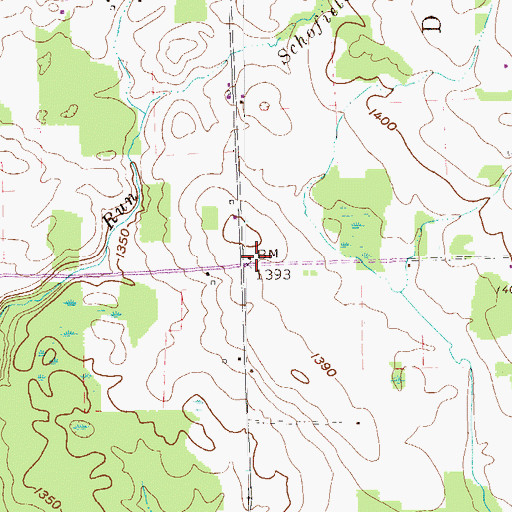Topographic Map of Ross School, PA