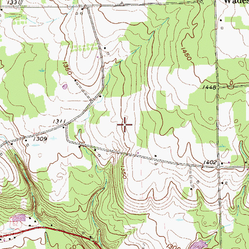 Topographic Map of Lytle School, PA
