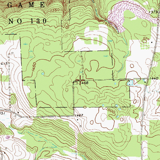 Topographic Map of Porter School (historical), PA