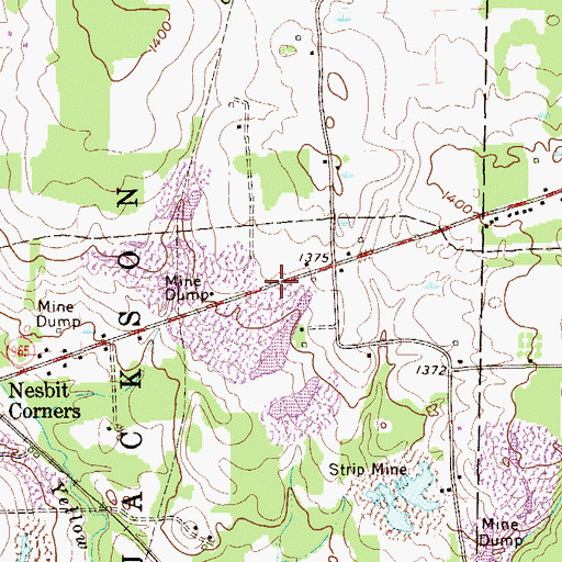 Topographic Map of Hodge School (historical), PA