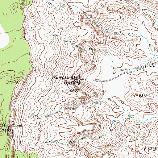 Topographic Map of Sweetwater Spring, AZ