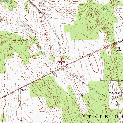 Topographic Map of Taylor Strand School, PA