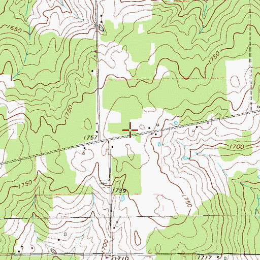 Topographic Map of Red Oak School (historical), PA