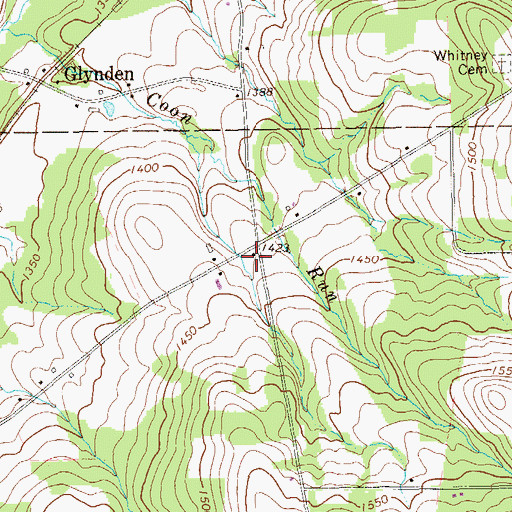 Topographic Map of Daytown School, PA