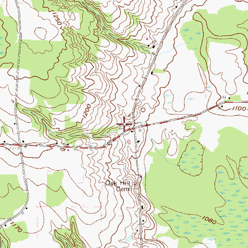Topographic Map of Gehrton School (historical), PA