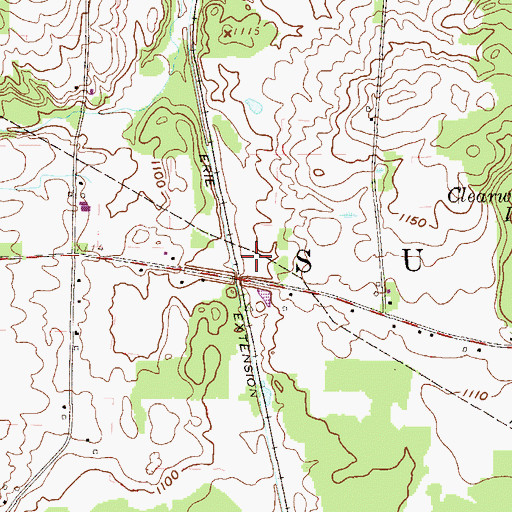 Topographic Map of Harmonsburg Station, PA