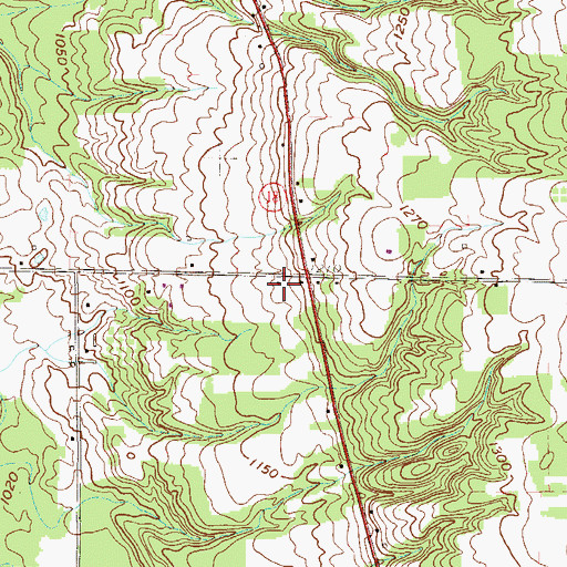 Topographic Map of Big Road School, PA