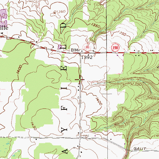 Topographic Map of Lefevre School, PA