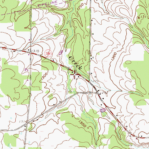Topographic Map of Beech School, PA