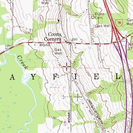 Topographic Map of Dunn School (historical), PA