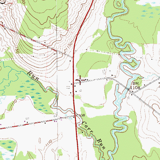Topographic Map of Sandbank School, PA