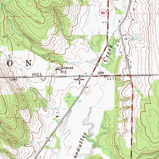 Topographic Map of Cummings School, PA