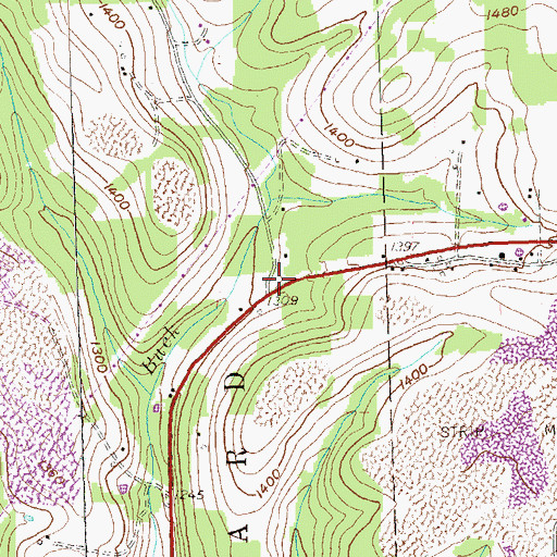 Topographic Map of Buck Run School (historical), PA
