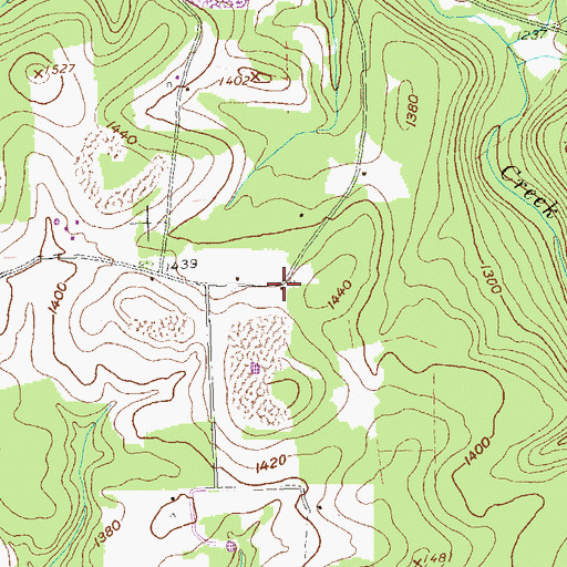 Topographic Map of Mignot School, PA