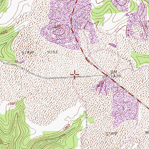 Topographic Map of Mount Pleasant School (historical), PA