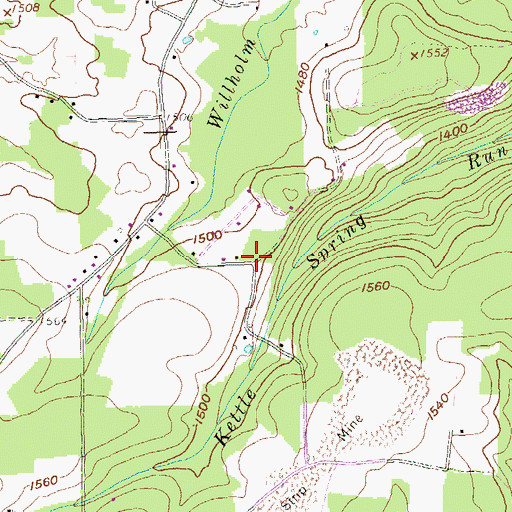 Topographic Map of Palestine School (historical), PA