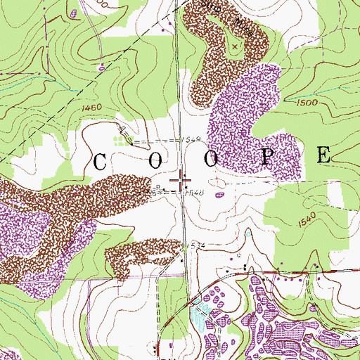 Topographic Map of German School (historical), PA