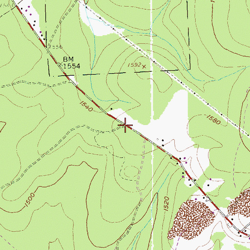Topographic Map of Old Star School, PA