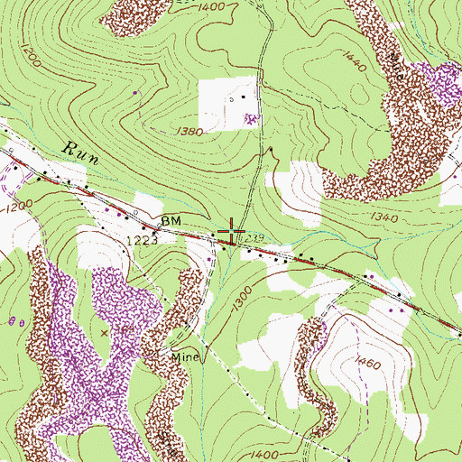 Topographic Map of Lower Star School (historical), PA