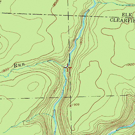 Topographic Map of McNerney Dam, PA