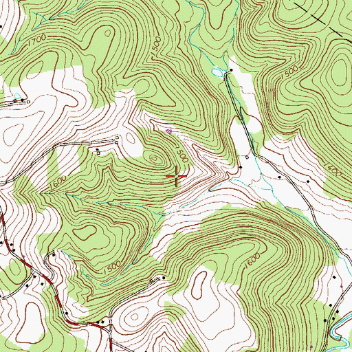 Topographic Map of Ridge School (historical), PA